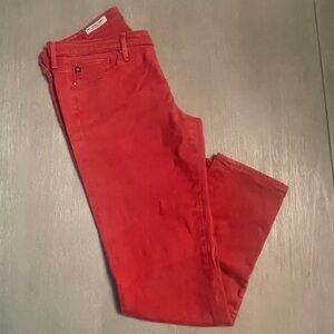 Adriano Goldschmied The Stevie Ankle Slim Straight Leg burnt orange red Size 30R